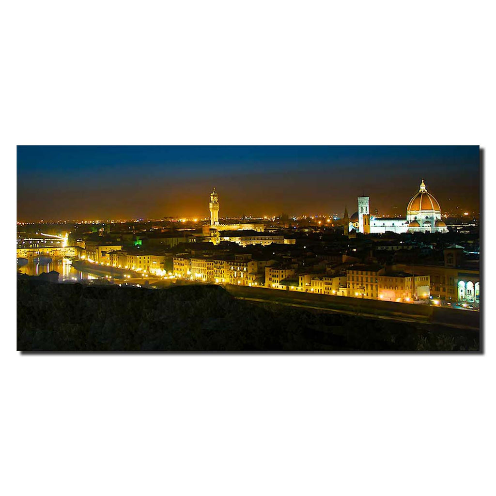 Europe Italy Florence Florence at Night Panoramic