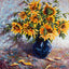 Sunflowers and Blue Vase