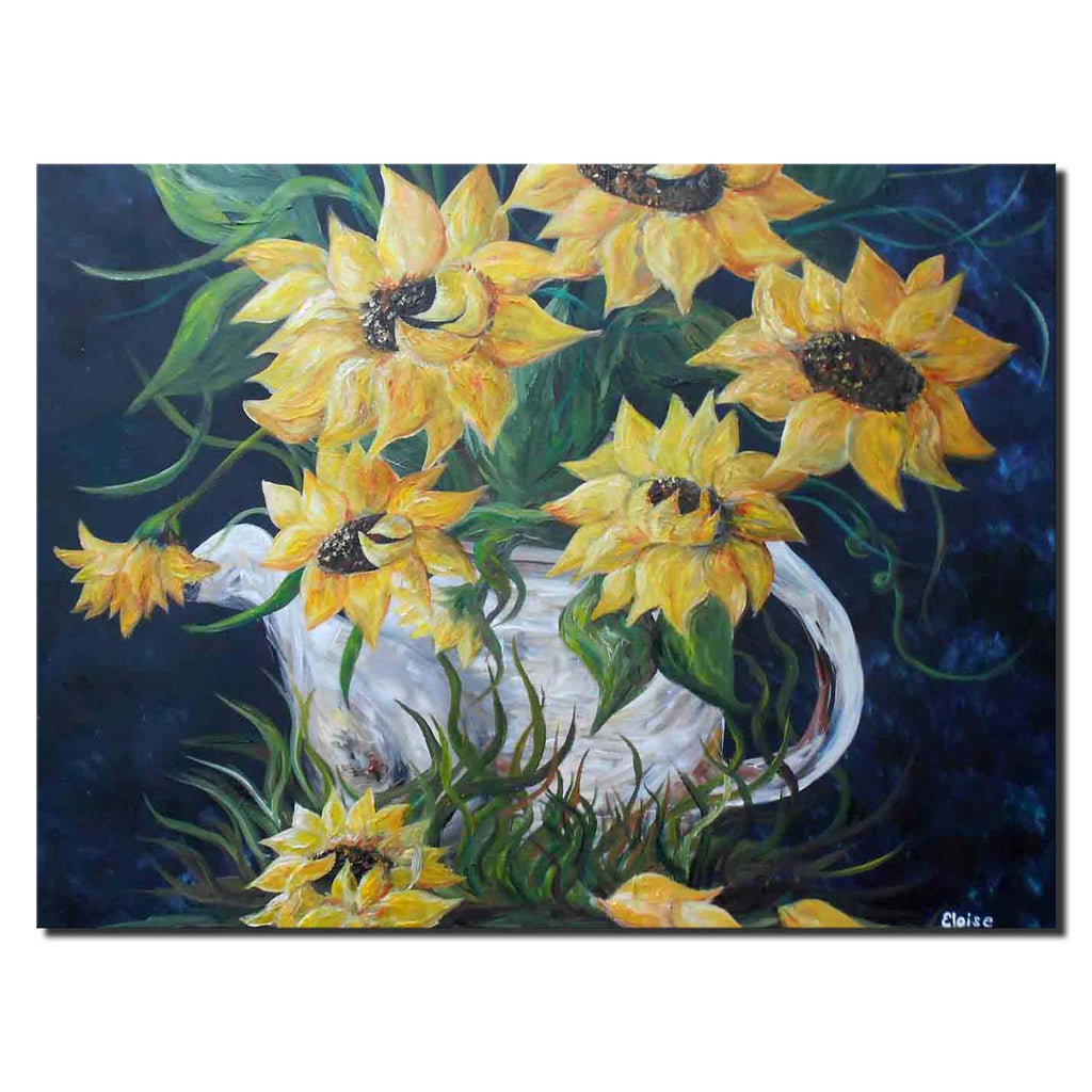 Sunflowers in Country Pot