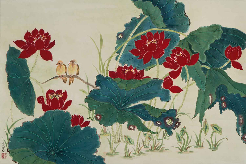 Sparrows and Lotuses