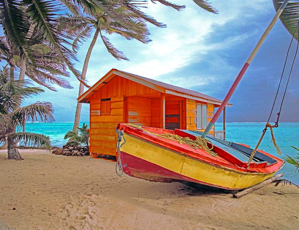 Boat, Beach, Caribbean - Saint Lucia