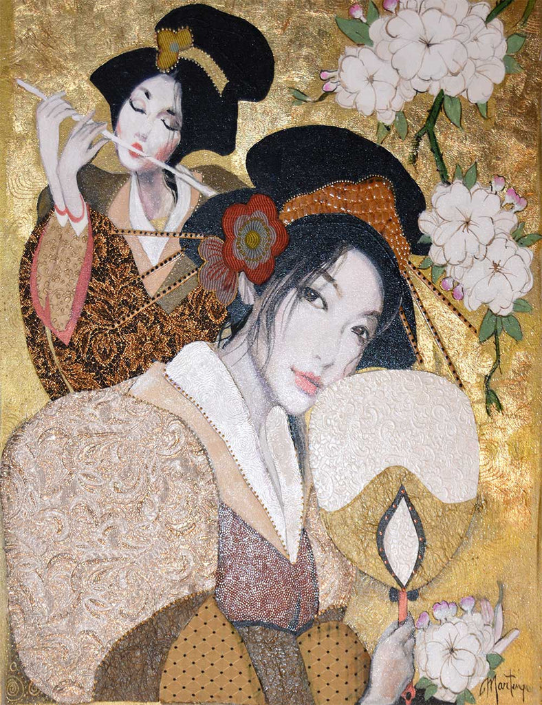 Geisha with White Fan