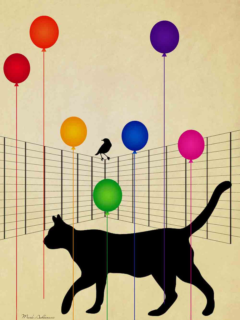 Cat & Baloons