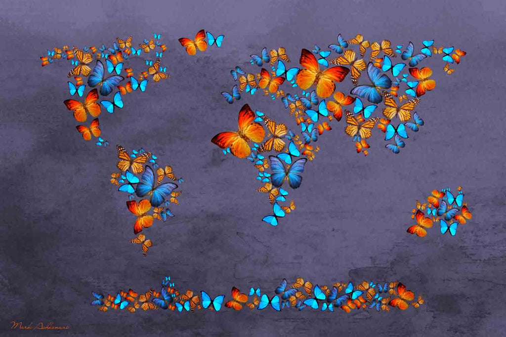 Butterfly World Map I