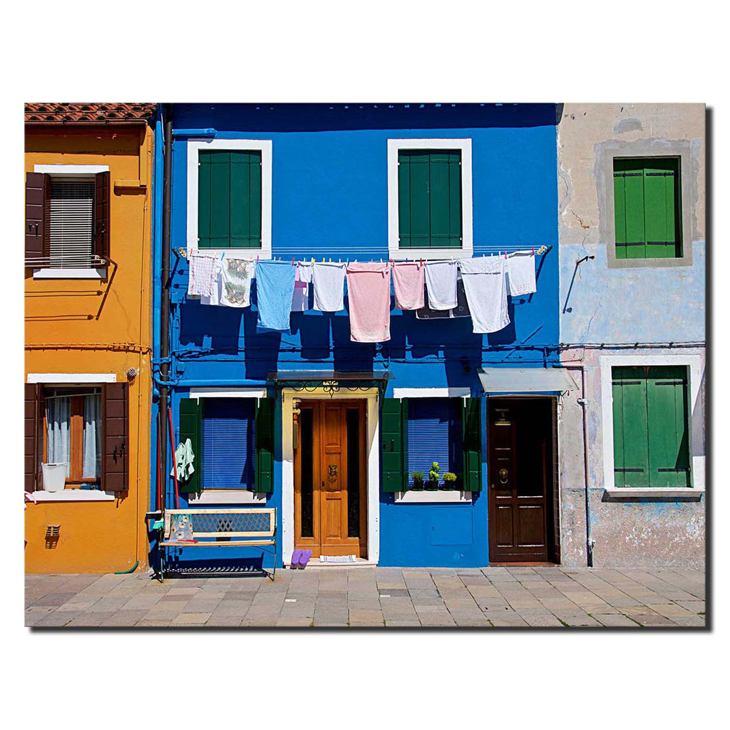 Europe Italy Burano Blue Laundry