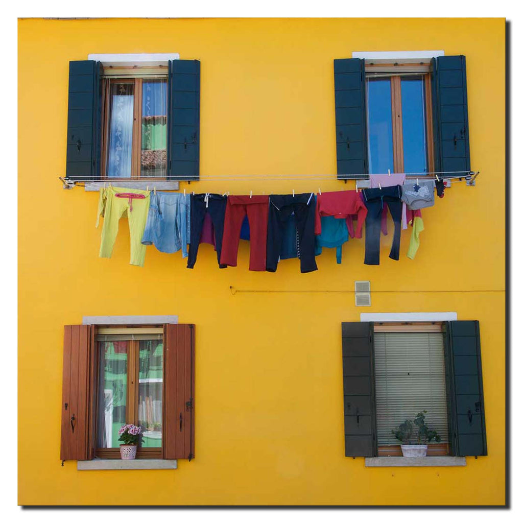 Europe Italy Burano Yellow Laundry