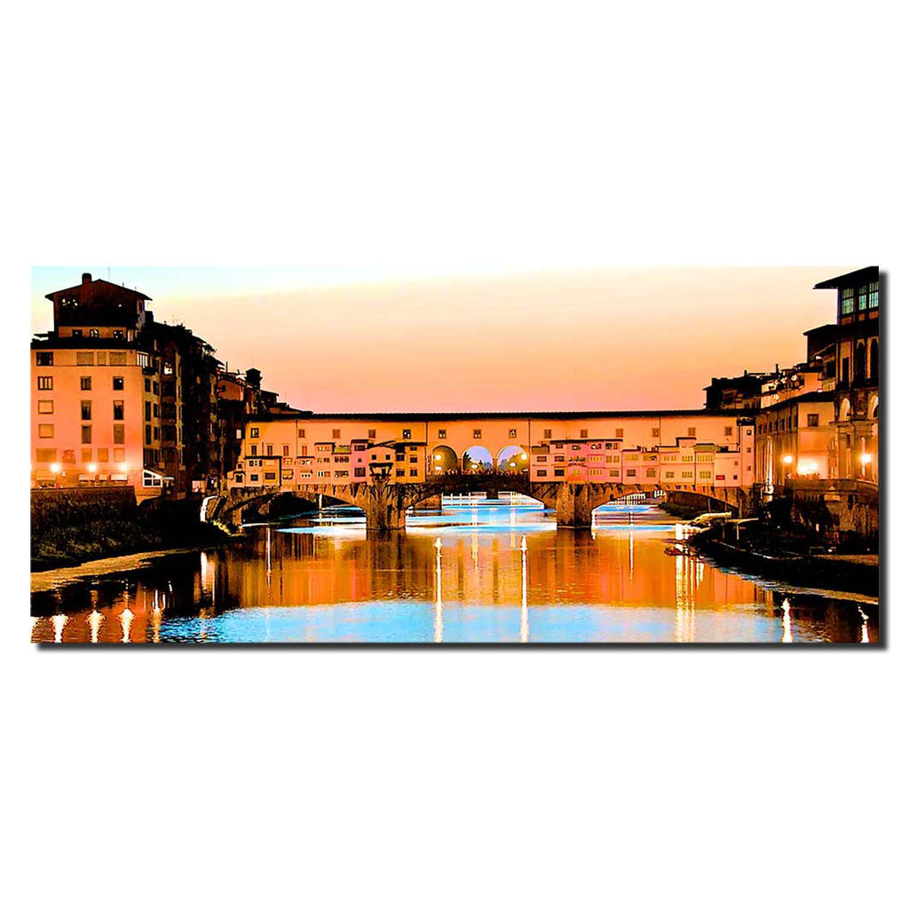 Europe Italy Florence Ponte Vecchio Sunset Closeup