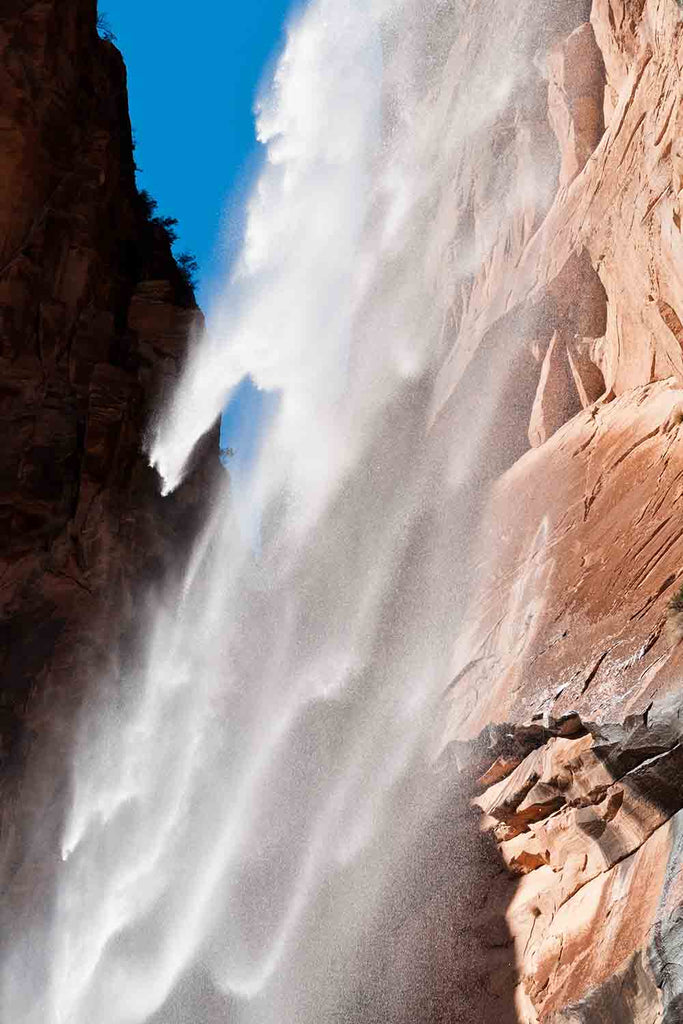 Spring Waterfall in Zion National Park, Utah