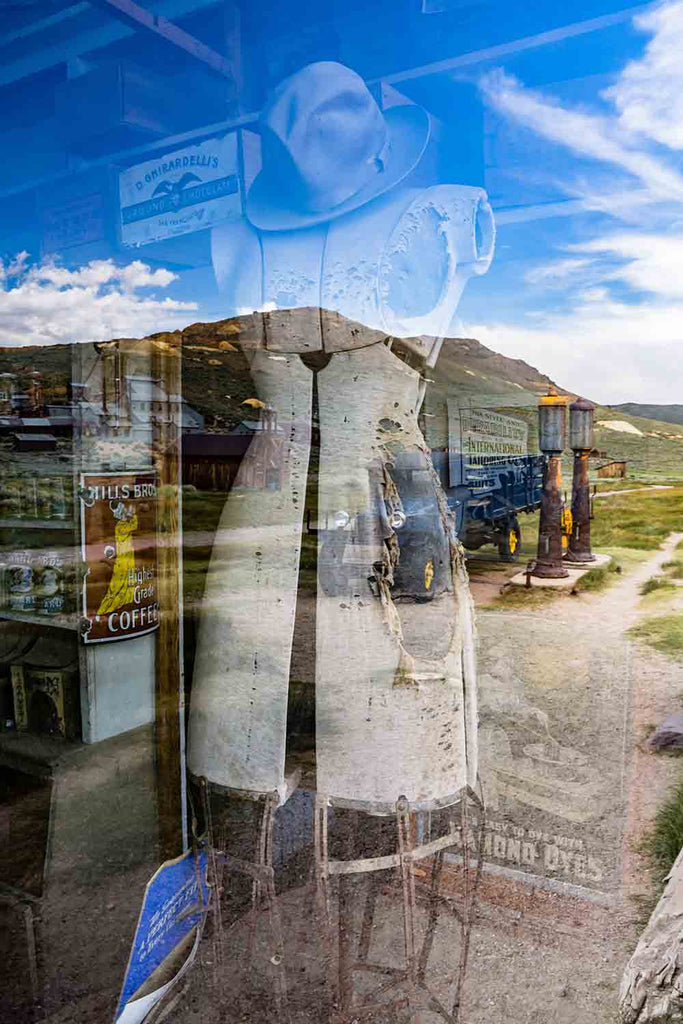 Bodie Ghost Town Store Window Reflection